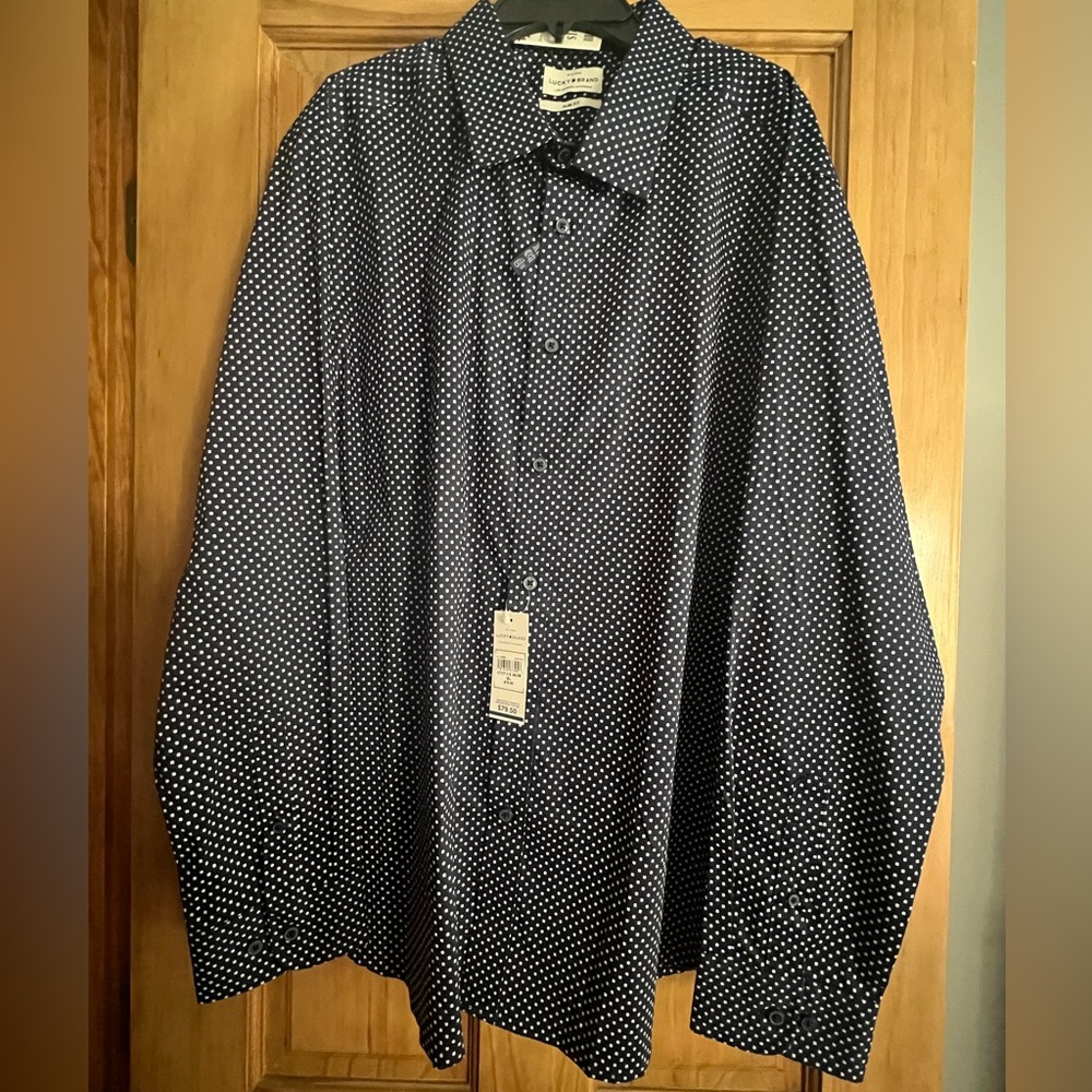 Lucky Brand Navy long sleeve dress shirt
